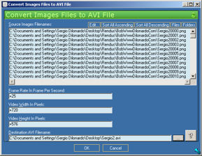 Convert Images Files to AVI File Tool