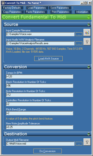 Conversion to general midi document (for sequencers/synthesizers)